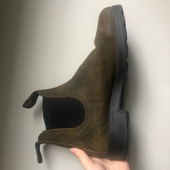 Blundstone 1615 Original Suede Boots Dark Olive Size 7.5 US Mens - Picture 7 of 14